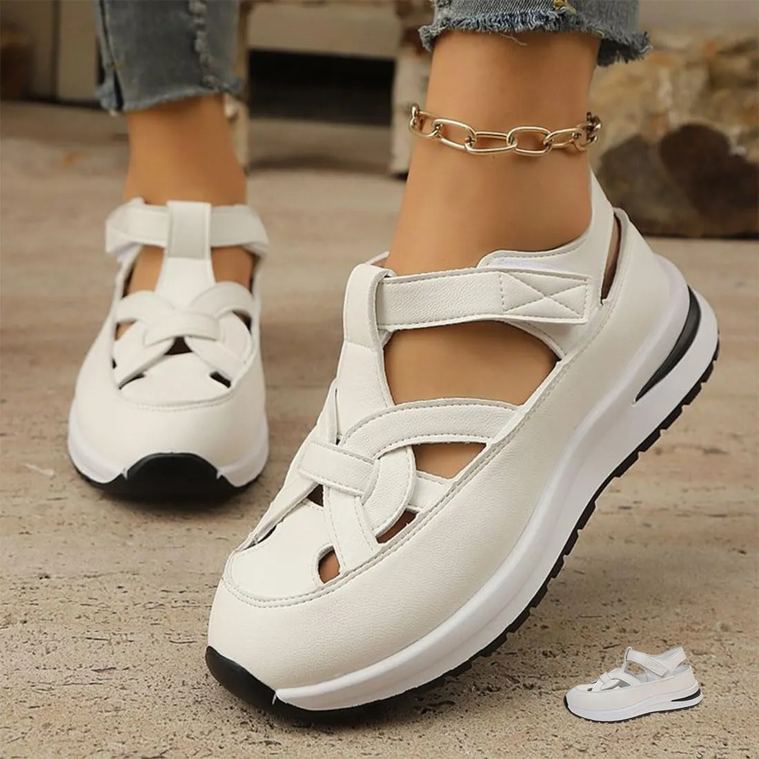 Bomre Shoes, Bomre Shoes Women Sneakers, 2025 Summer Platform Wedge, Beach Vacation, Arch Support Sandals