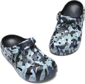 Boys Girls Camo Garden Clogs: Comfortable Slip-On Beach Sandals for Littele Kid/Big Kids and Sizes