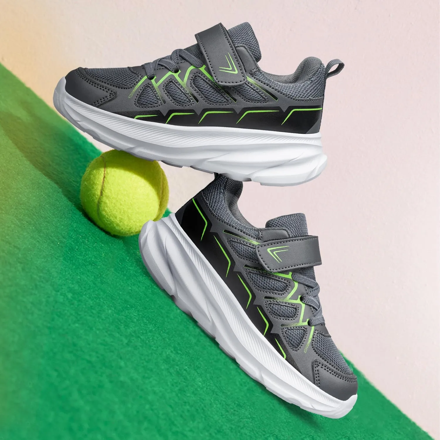 Boys Girls Shoes Kids Running Shoes Non Slip Athletic Walking Tennis Shoes Lightweight Sneakers for Toddler/Little Kid/Big Kid