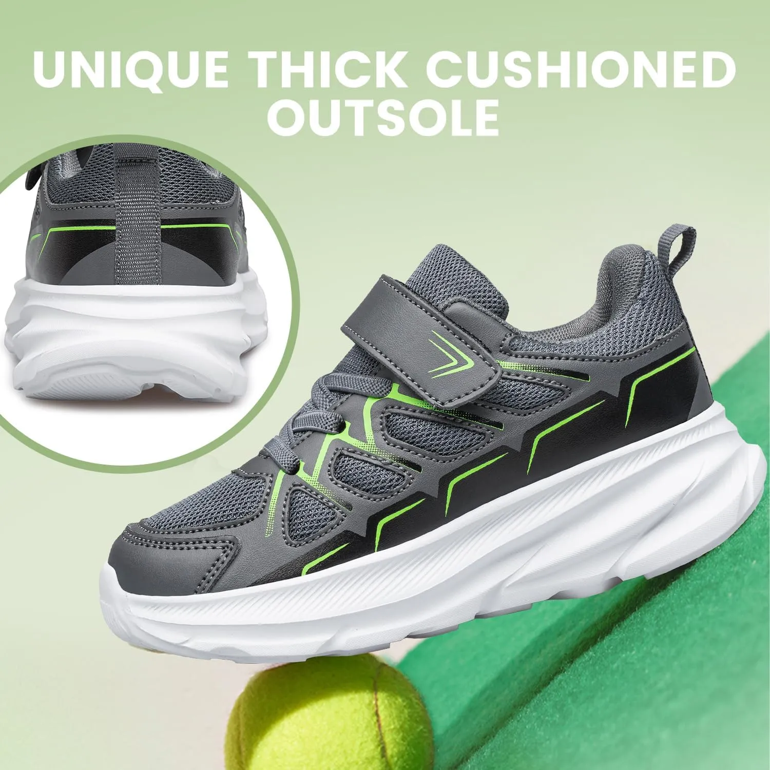 Boys Girls Shoes Kids Running Shoes Non Slip Athletic Walking Tennis Shoes Lightweight Sneakers for Toddler/Little Kid/Big Kid