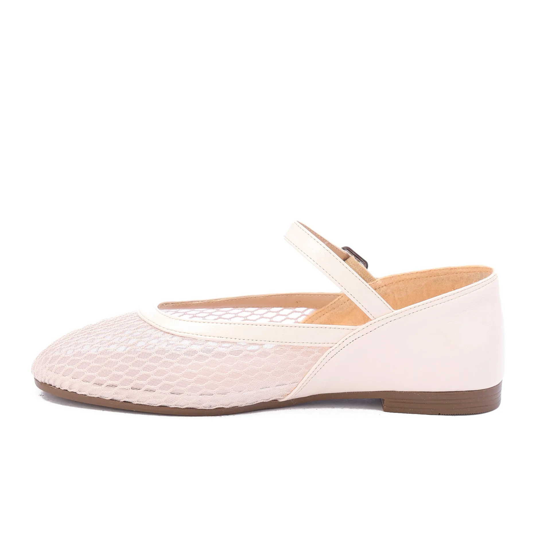 Buckle Strap Shoes-Beige
