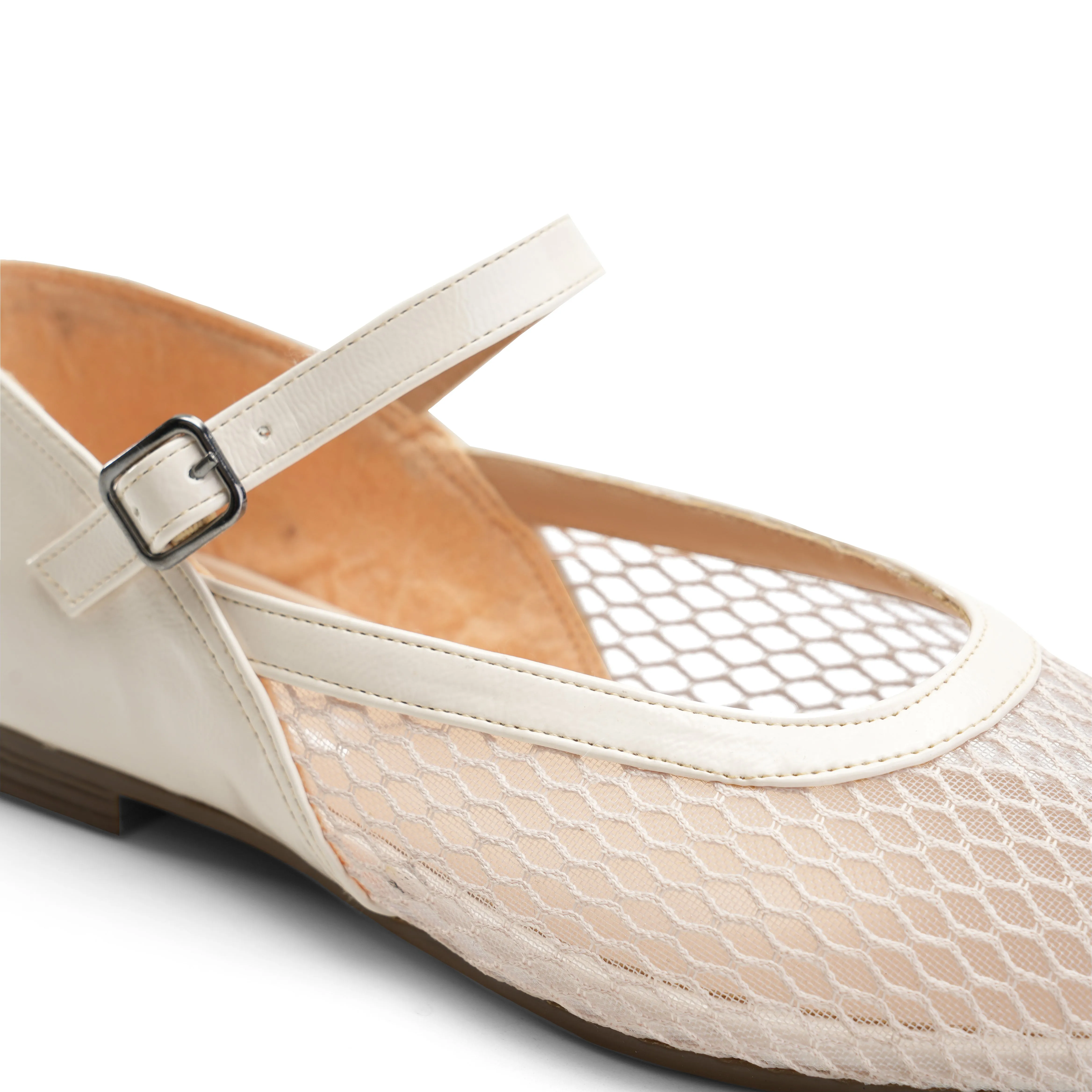 Buckle Strap Shoes-Beige