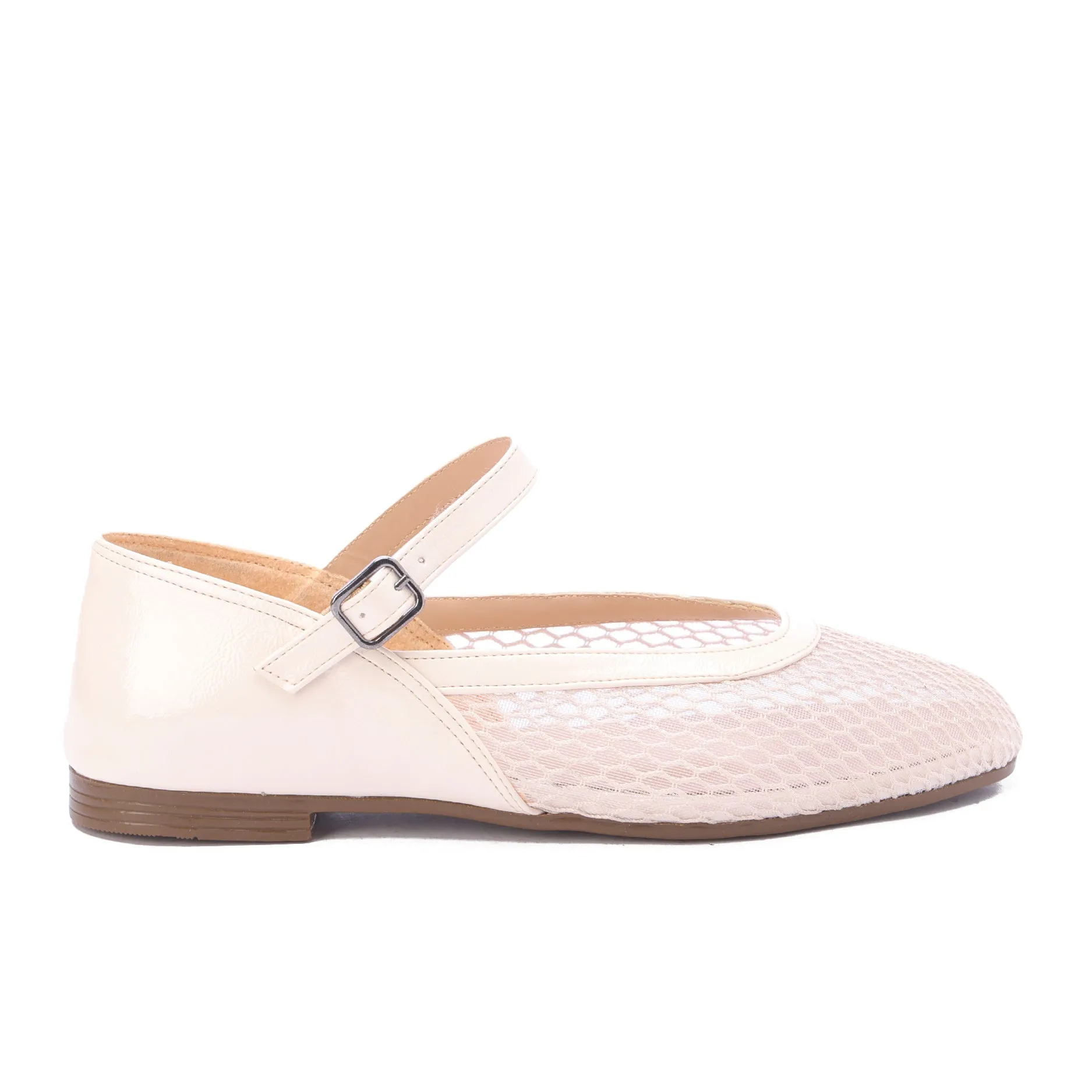 Buckle Strap Shoes-Beige