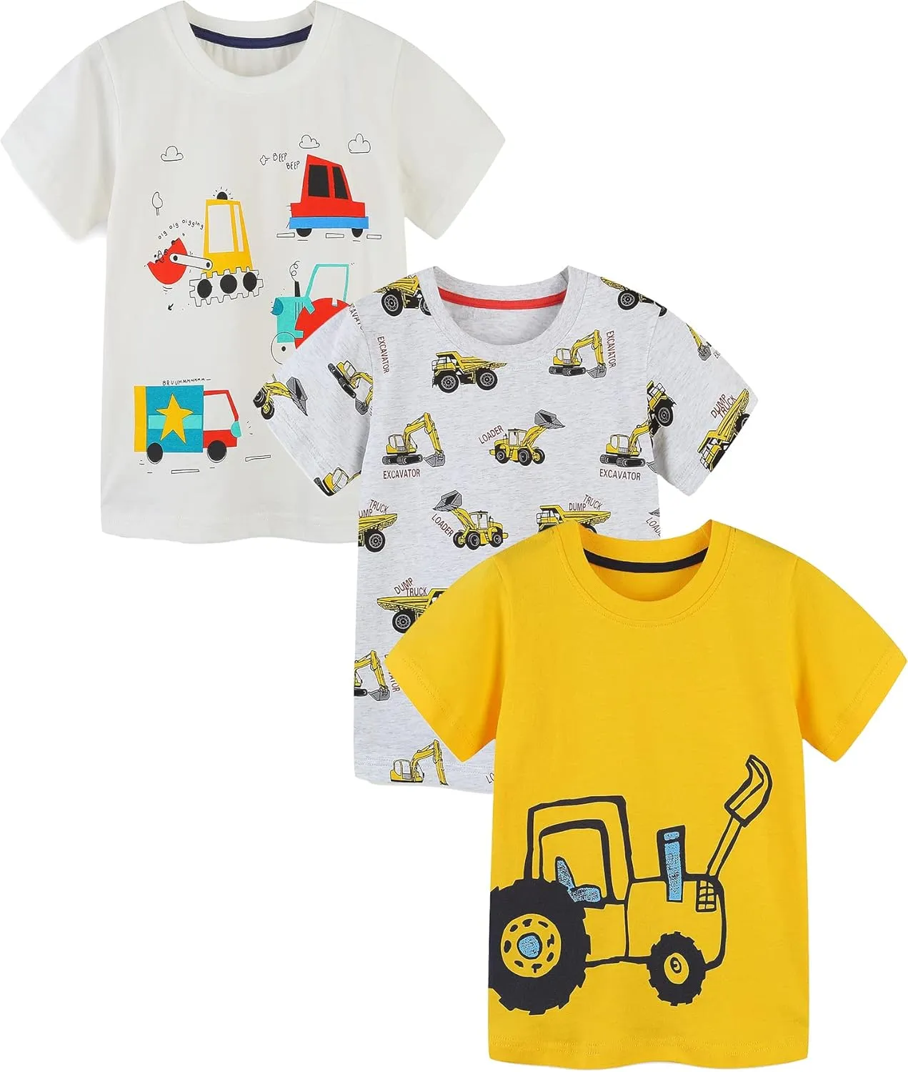 Bumeex Toddler Boy's 3pk Short Sleeve Tshirt