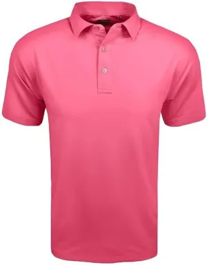 Callaway Men's Micro Hex Golf Performance Polo Shirt with Sun Protection, Solid Stretch Fabric