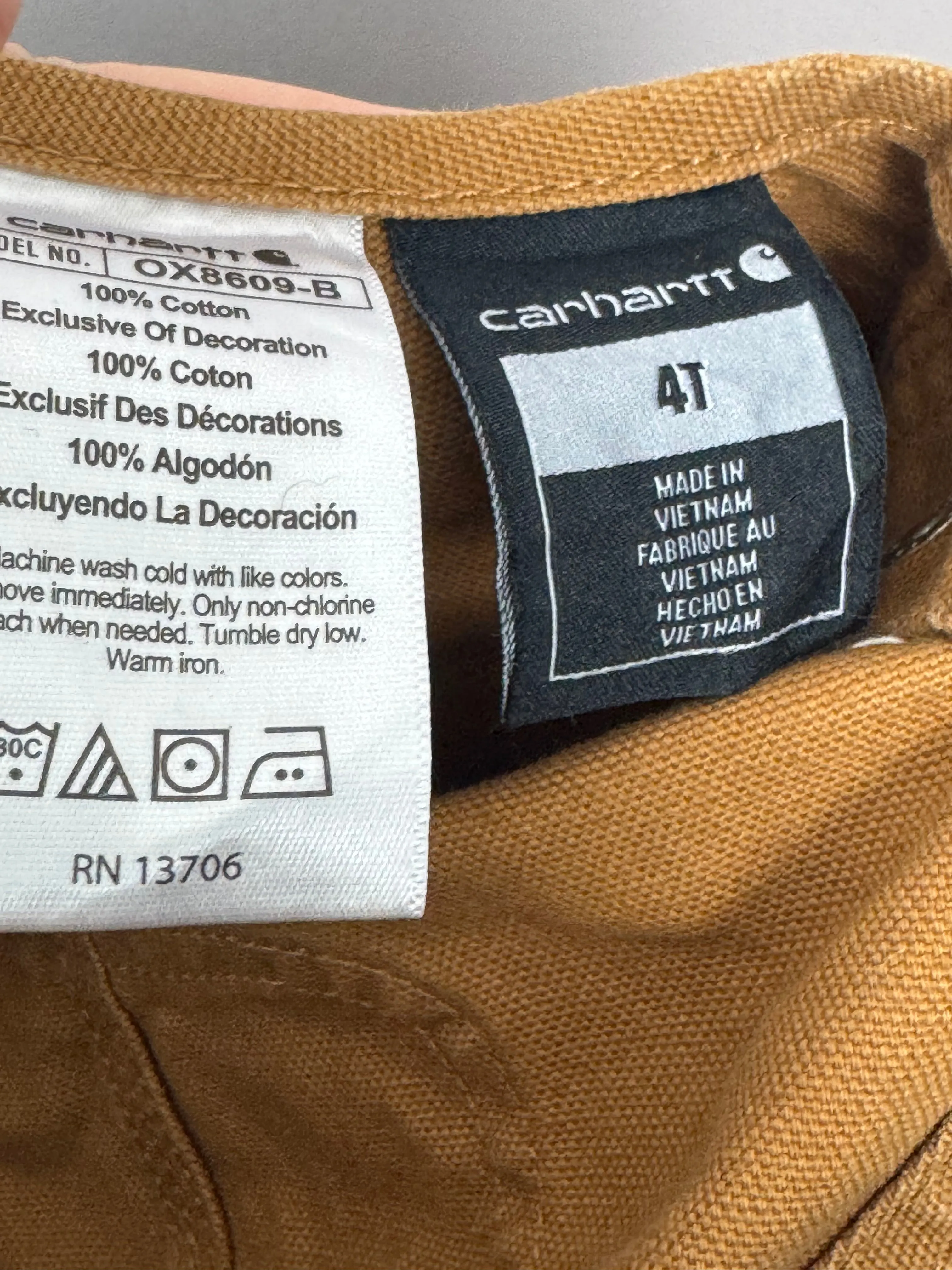 Carhartt Dungarees 4y