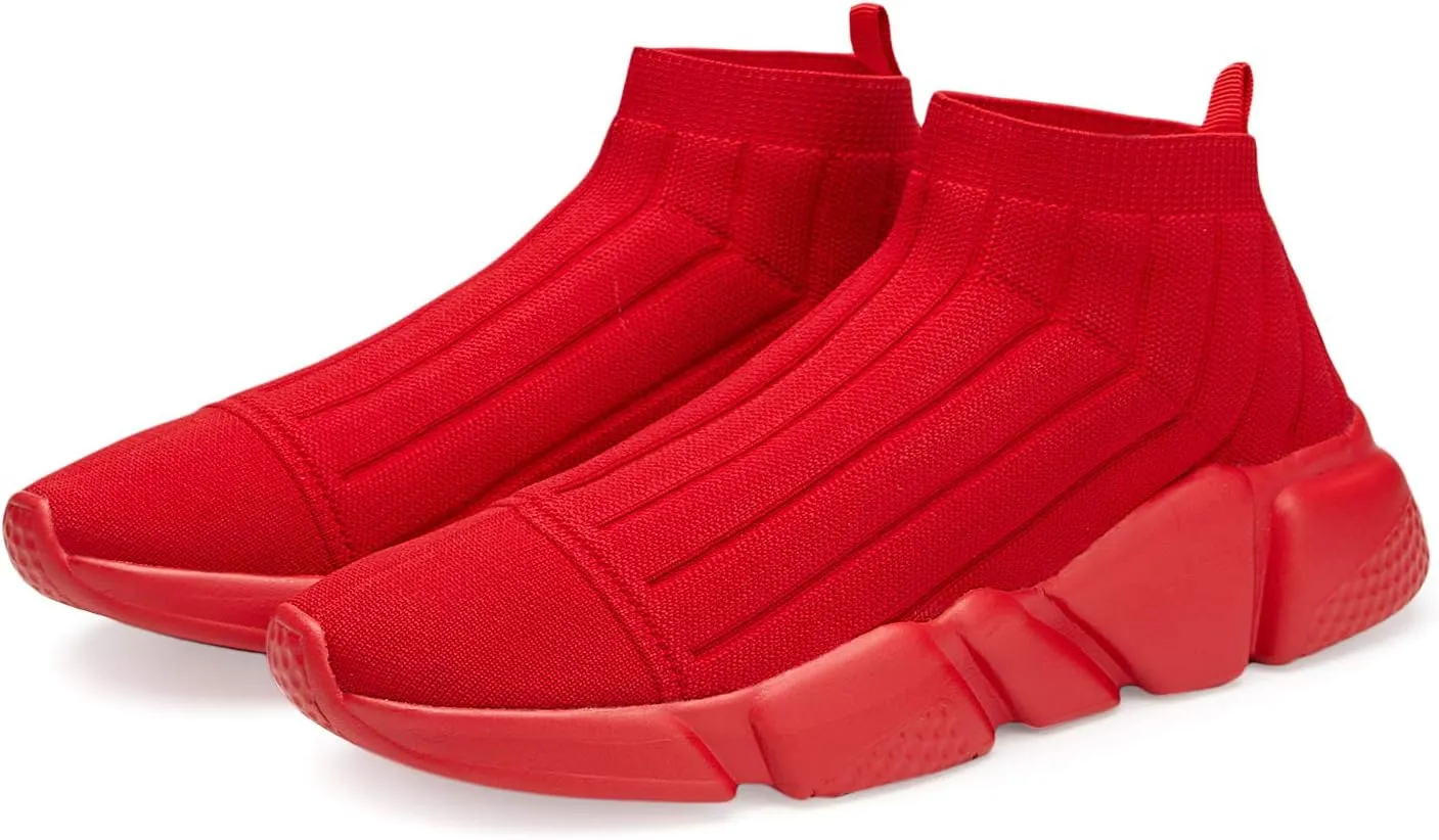 Casbeam Men's Running Knit Comfortable Lightweight Breathable Casual Sports Shoes Fashion Sneakers Slip-On Walking Shoes