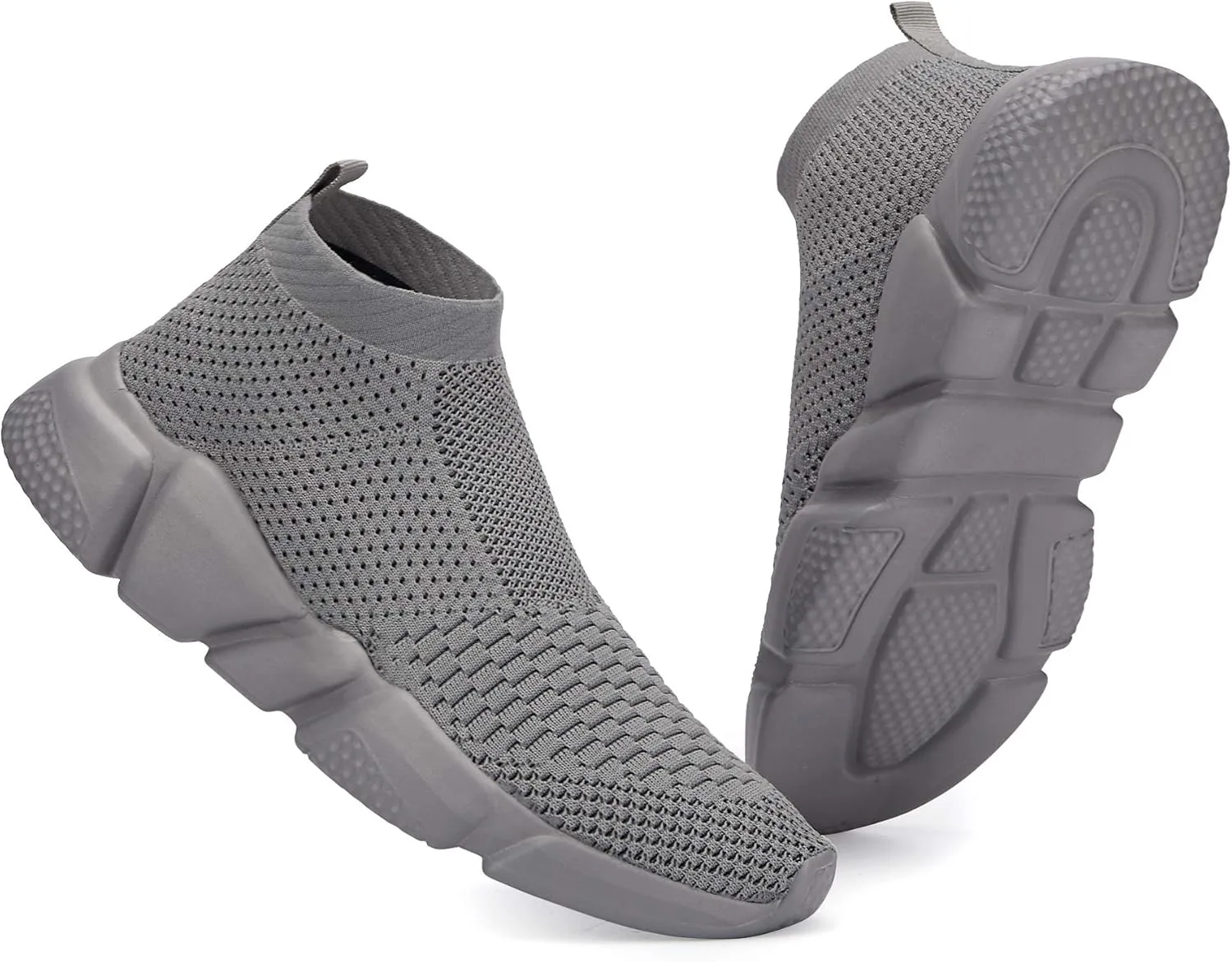 Casbeam Men's Running Knit Comfortable Lightweight Breathable Casual Sports Shoes Fashion Sneakers Slip-On Walking Shoes