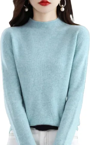 Cashmere Sweaters for Women,Fall Sweaters for Women 2024 Trendy,Long Sleeve Crew Neck Plus Size Dressy Casual Sweaters