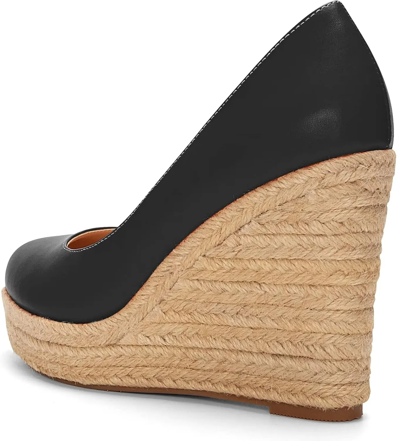 Castamere Women High Heel Wedge Platform Round Toe Pumps Slip-on Classic Cute Office Shoes