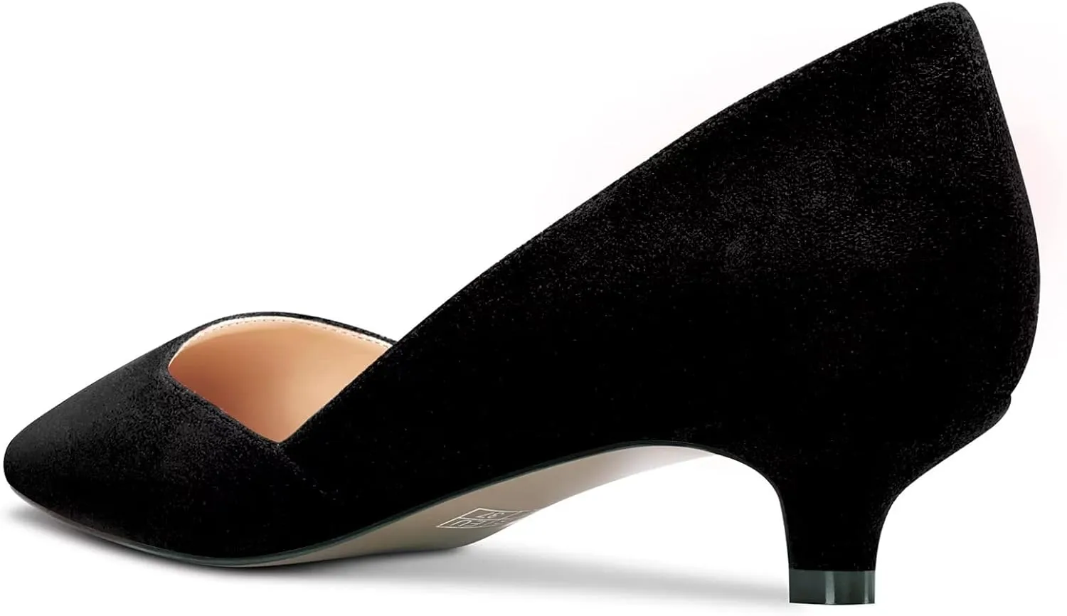 Castamere Women Low Kitten Heel Close Square Toe Pumps Slip-on Classic Cute Office 1.4 Inches Heels Party Shoes