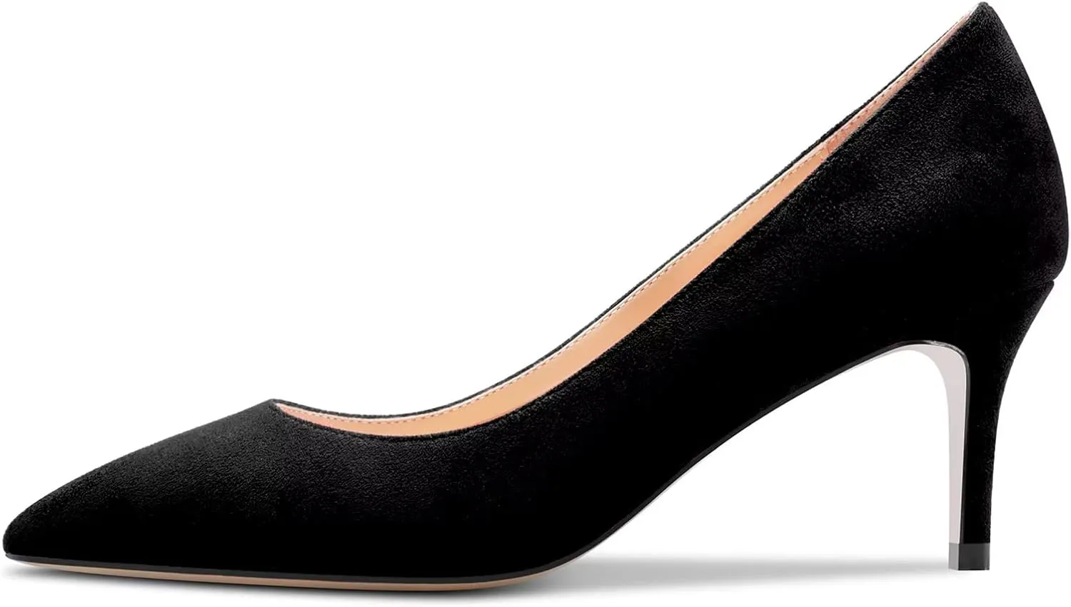 Castamere Women Stiletto Mid Kitten Heel 2.6 Inches Heels Pointed Toe Pumps Slip-on Classic Cute Office Shoes