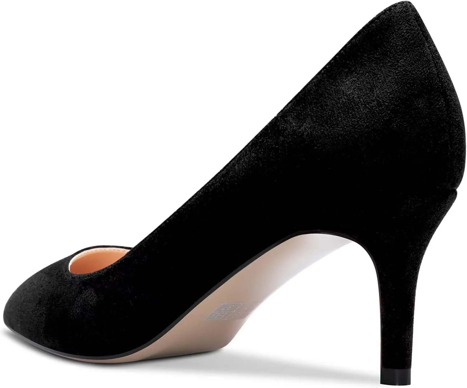 Castamere Women Stiletto Mid Kitten Heel 2.6 Inches Heels Pointed Toe Pumps Slip-on Classic Cute Office Shoes