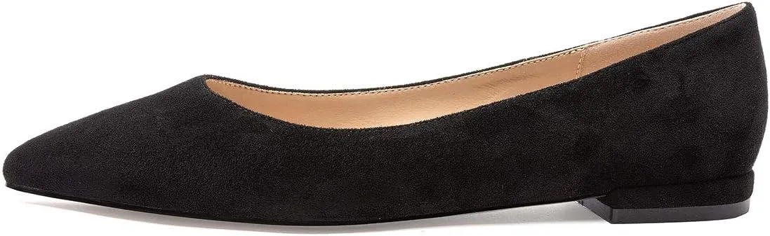 Castamere Women's Comfortable Ballet Slip-on Flats Pointed Toe Elegant Pumps with Low Heels