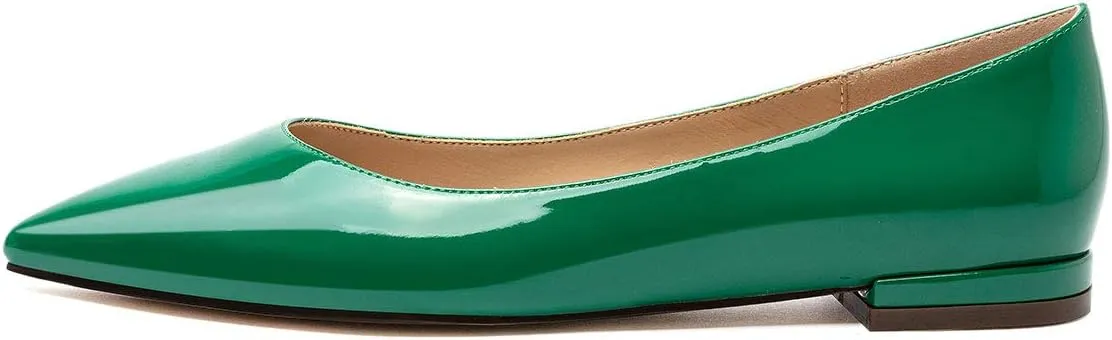Castamere Women's Comfortable Ballet Slip-on Flats Pointed Toe Elegant Pumps with Low Heels