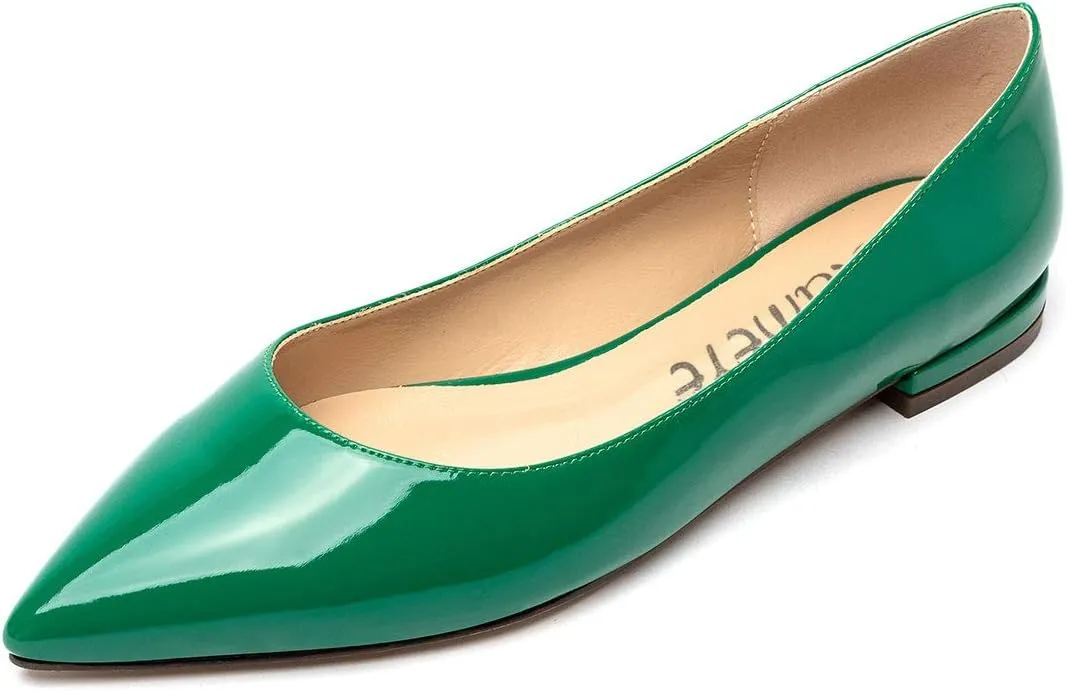 Castamere Women's Comfortable Ballet Slip-on Flats Pointed Toe Elegant Pumps with Low Heels