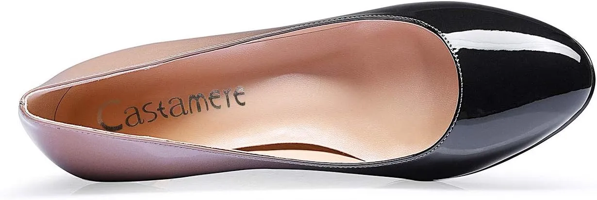 Castamere Womens Round Toe Pumps Stiletto Mid Heels Office Slip-on 6CM Heels