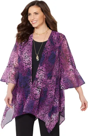 Catherines Women's Plus Size Seasonless Cascade wrap