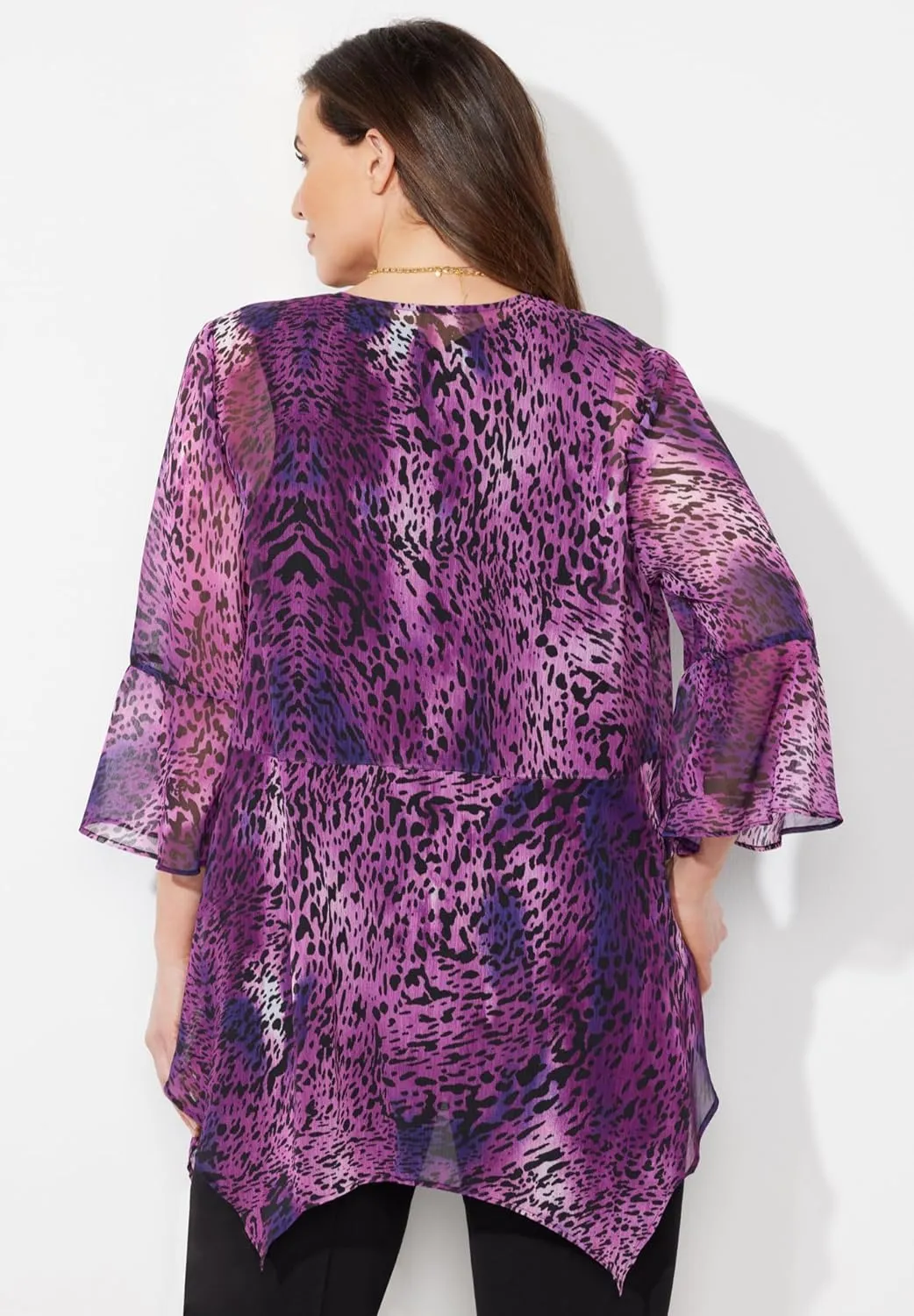 Catherines Women's Plus Size Seasonless Cascade wrap