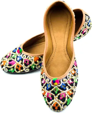 Chandrakala Bridal Mojaris for Women Flats Punjabi Jutti (WF131-P)