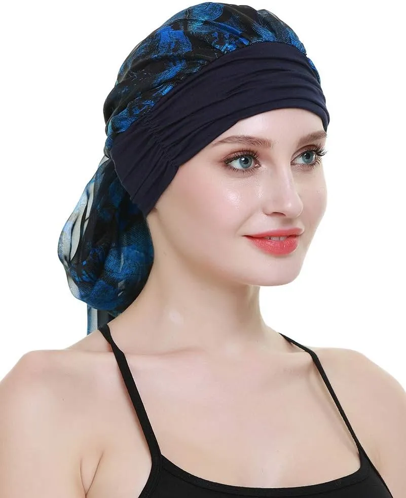 Chemo Headwear Turbans for Women Long Hair Head Scarf Headwraps Cancer Hats