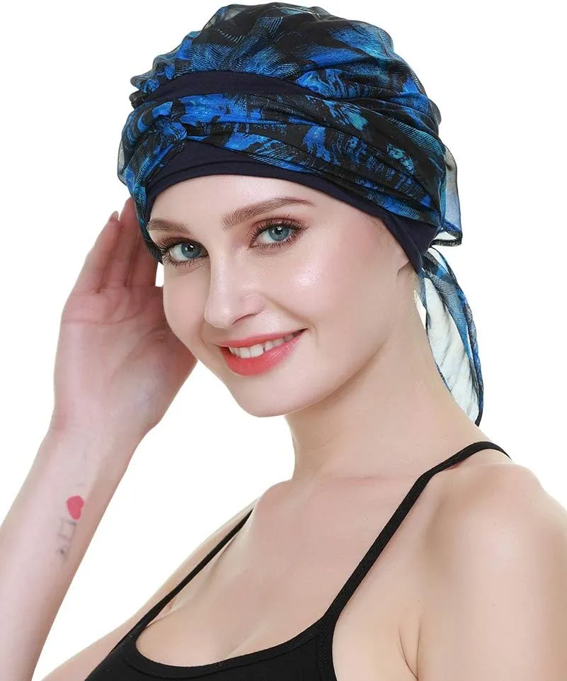 Chemo Headwear Turbans for Women Long Hair Head Scarf Headwraps Cancer Hats