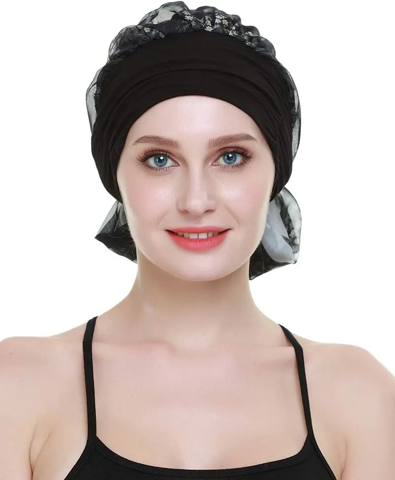 Chemo Headwear Turbans for Women Long Hair Head Scarf Headwraps Cancer Hats