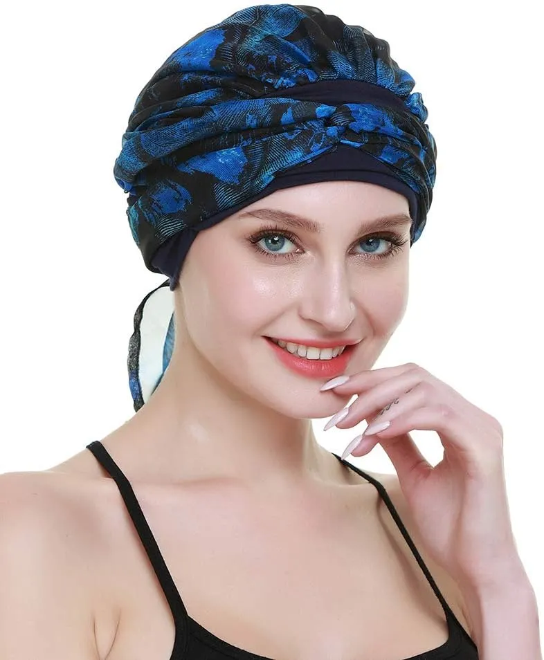 Chemo Headwear Turbans for Women Long Hair Head Scarf Headwraps Cancer Hats