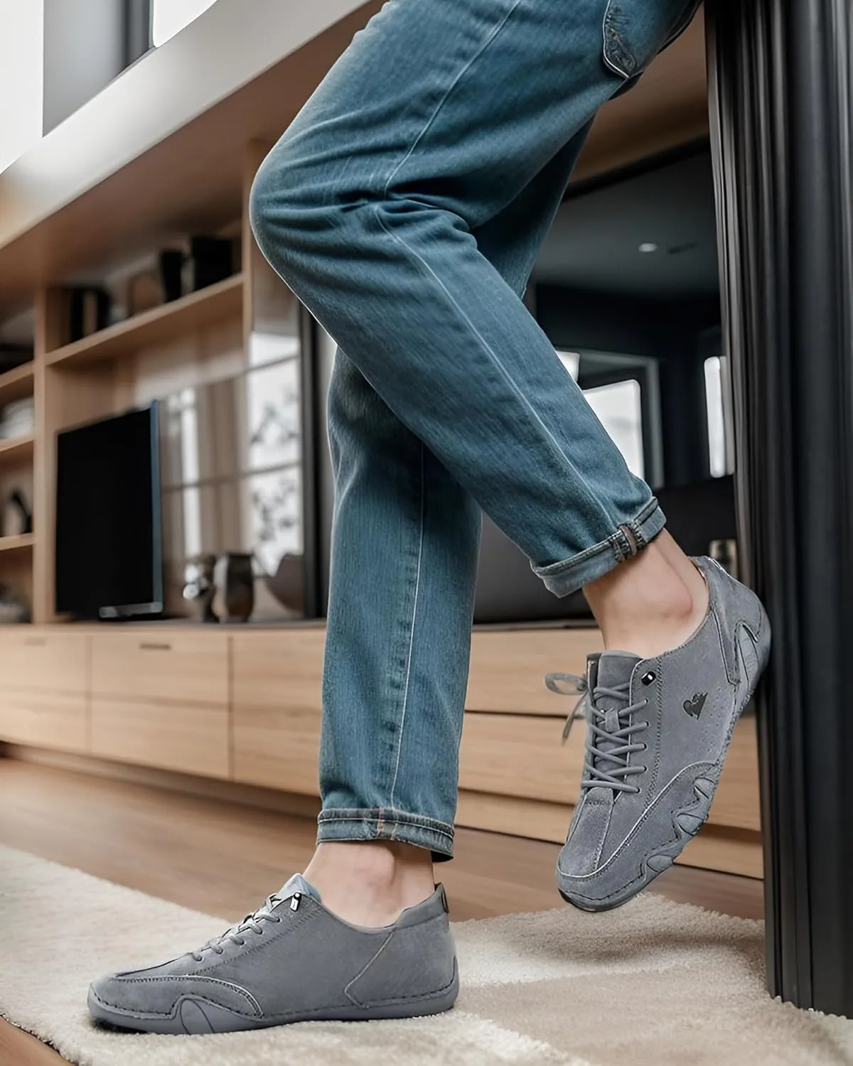 Chromatrail Walker Comfortable Barefoot Walking Shoes for Men Fashion Casual Lightweight Commute Shoes Slip-on Minimalist