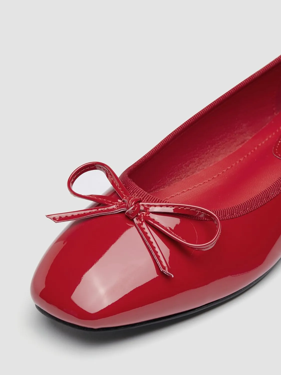 CIDER Bow Decor Square Toe Ballet Mary Jane Flats