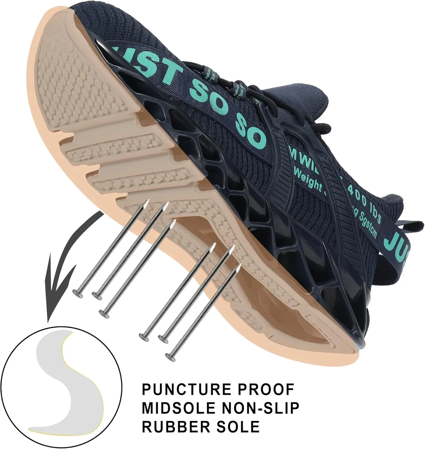 COKAFIL Steel Toe Shoes for Men Women Slip On Work Safety Cap Sneakers Comfortable Puncture Proof Slip Resistant Shoes