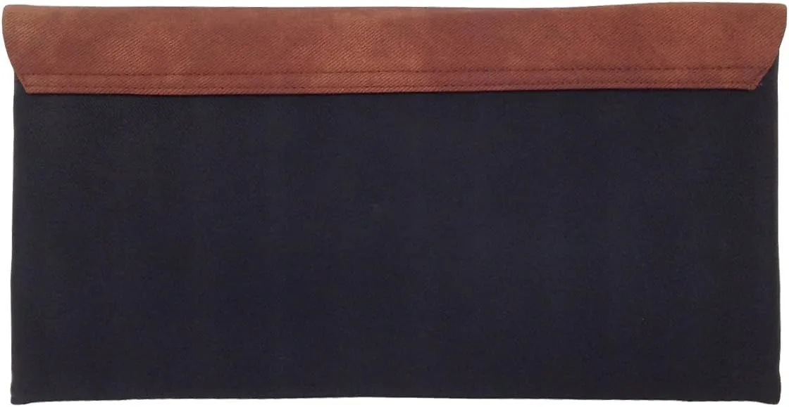 Color Block Flat Canvas Clutch