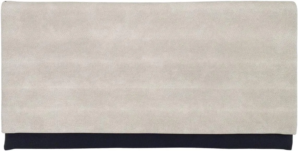 Color Block Flat Canvas Clutch