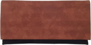 Color Block Flat Canvas Clutch