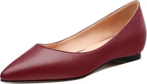 Comfortable Flats for Women Pointed Toe Slip On Pumps Dress Shoe
