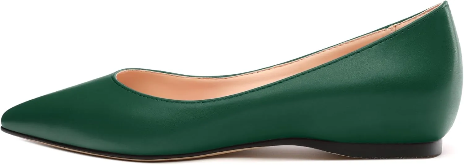 Comfortable Flats for Women Pointed Toe Slip On Pumps Dress Shoe