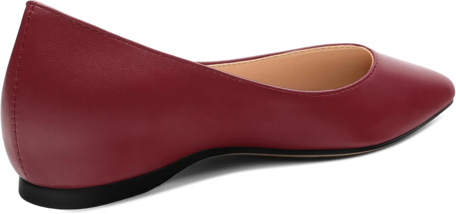 Comfortable Flats for Women Pointed Toe Slip On Pumps Dress Shoe