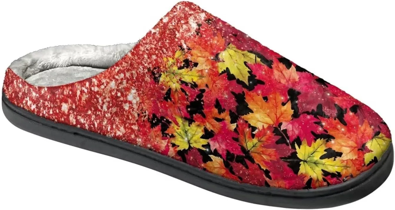 Comfortable Plush Slippers Full Toe Slip-On House Shoes Fuzzy Bedroom Slippers for Women Men Indoor Outdoor