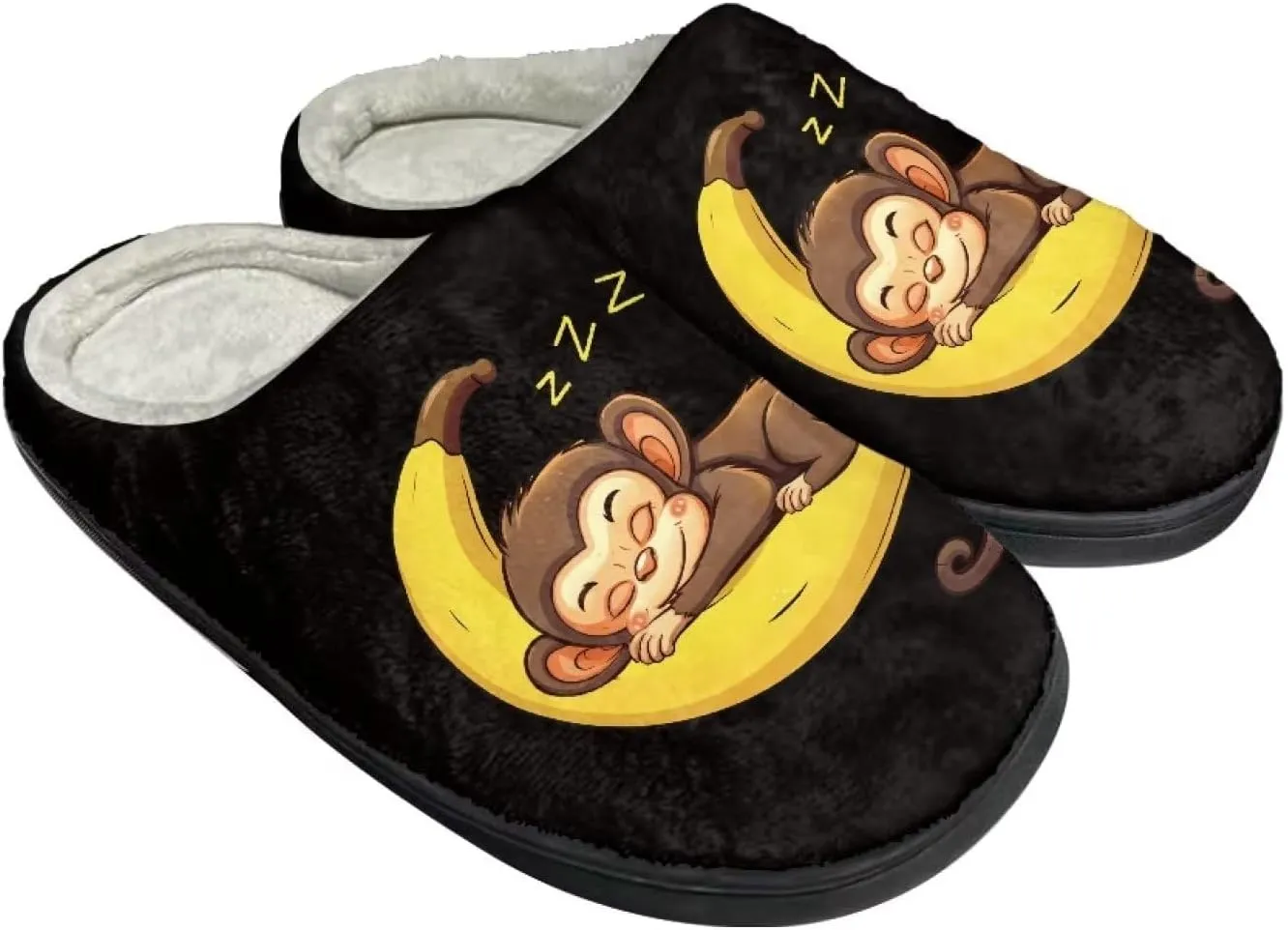 Comfortable Plush Slippers Full Toe Slip-On House Shoes Fuzzy Bedroom Slippers for Women Men Indoor Outdoor