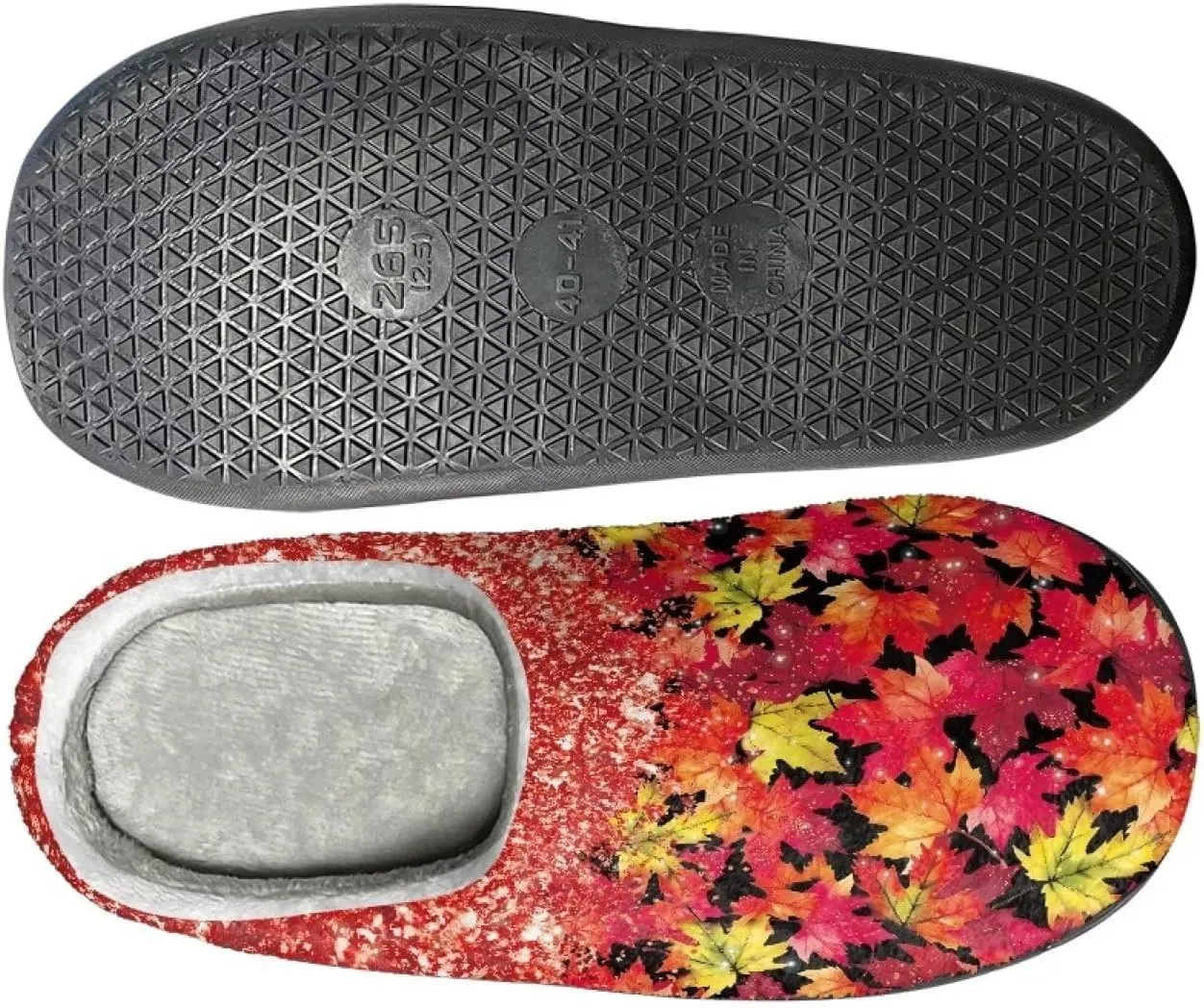 Comfortable Plush Slippers Full Toe Slip-On House Shoes Fuzzy Bedroom Slippers for Women Men Indoor Outdoor