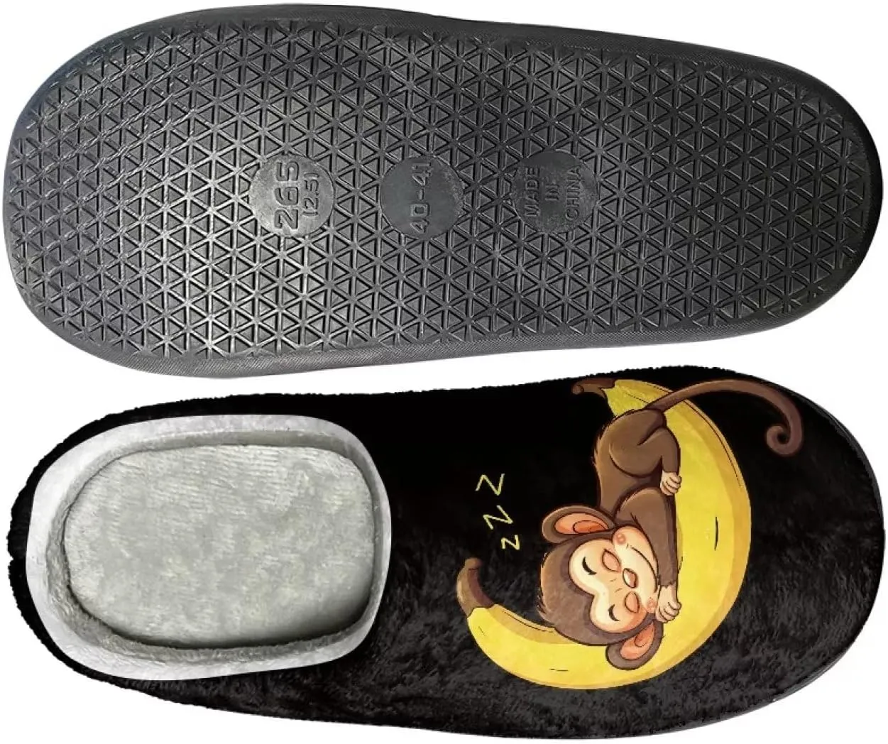 Comfortable Plush Slippers Full Toe Slip-On House Shoes Fuzzy Bedroom Slippers for Women Men Indoor Outdoor