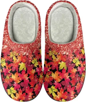 Comfortable Plush Slippers Full Toe Slip-On House Shoes Fuzzy Bedroom Slippers for Women Men Indoor Outdoor