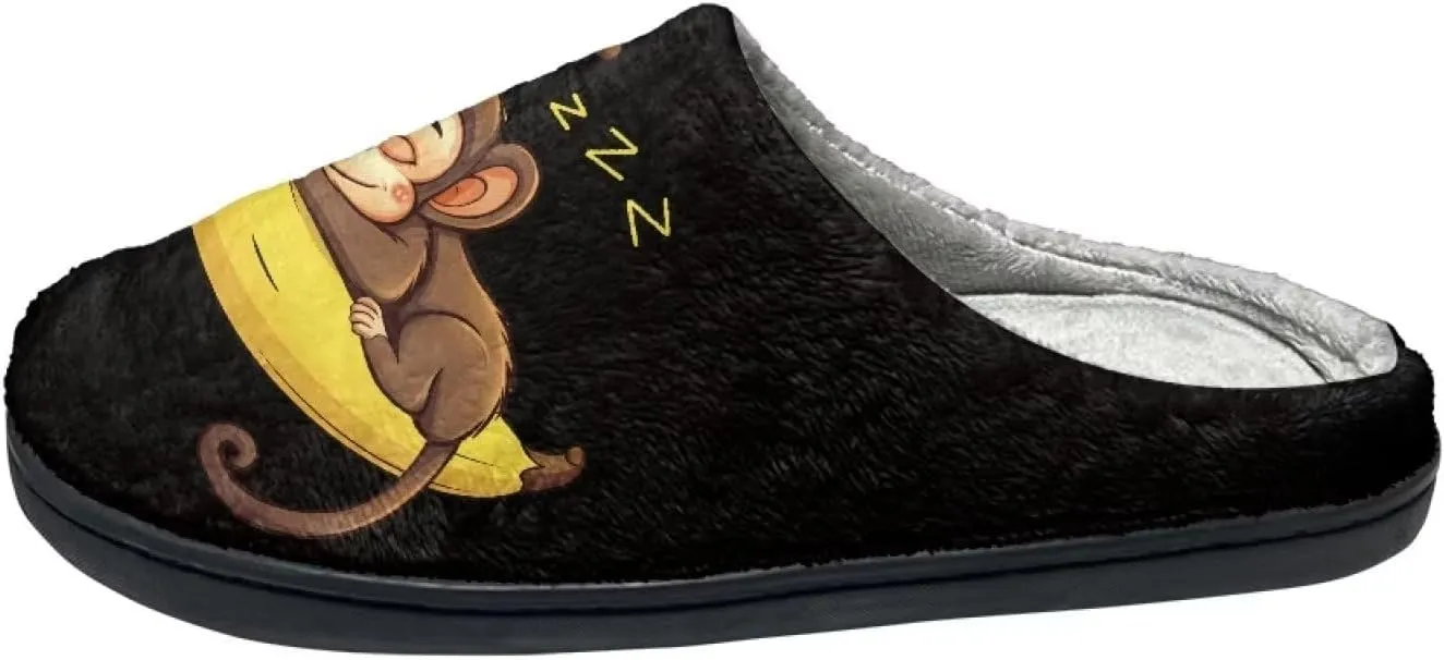 Comfortable Plush Slippers Full Toe Slip-On House Shoes Fuzzy Bedroom Slippers for Women Men Indoor Outdoor