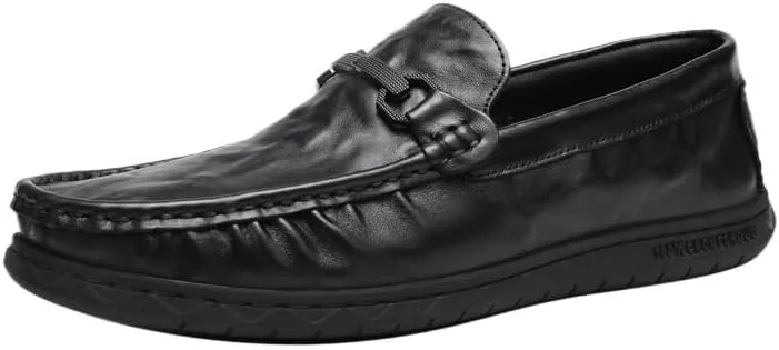 Comfortable Round Toe Low Top Non-Slip Casual Dress Shoes Slip-on Loafers Comfortable & Light-Weight