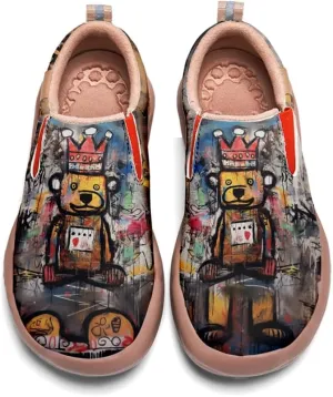 Comfortable Travel Shoes for Mens Loafers Slip-on Shoes Graffiti Art Painted Casual Walking Lightweight Sneakers