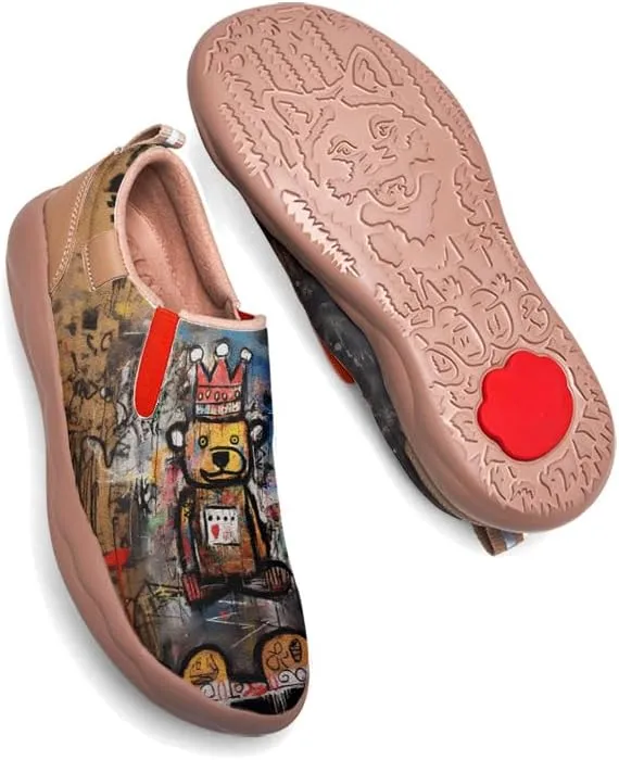 Comfortable Travel Shoes for Mens Loafers Slip-on Shoes Graffiti Art Painted Casual Walking Lightweight Sneakers
