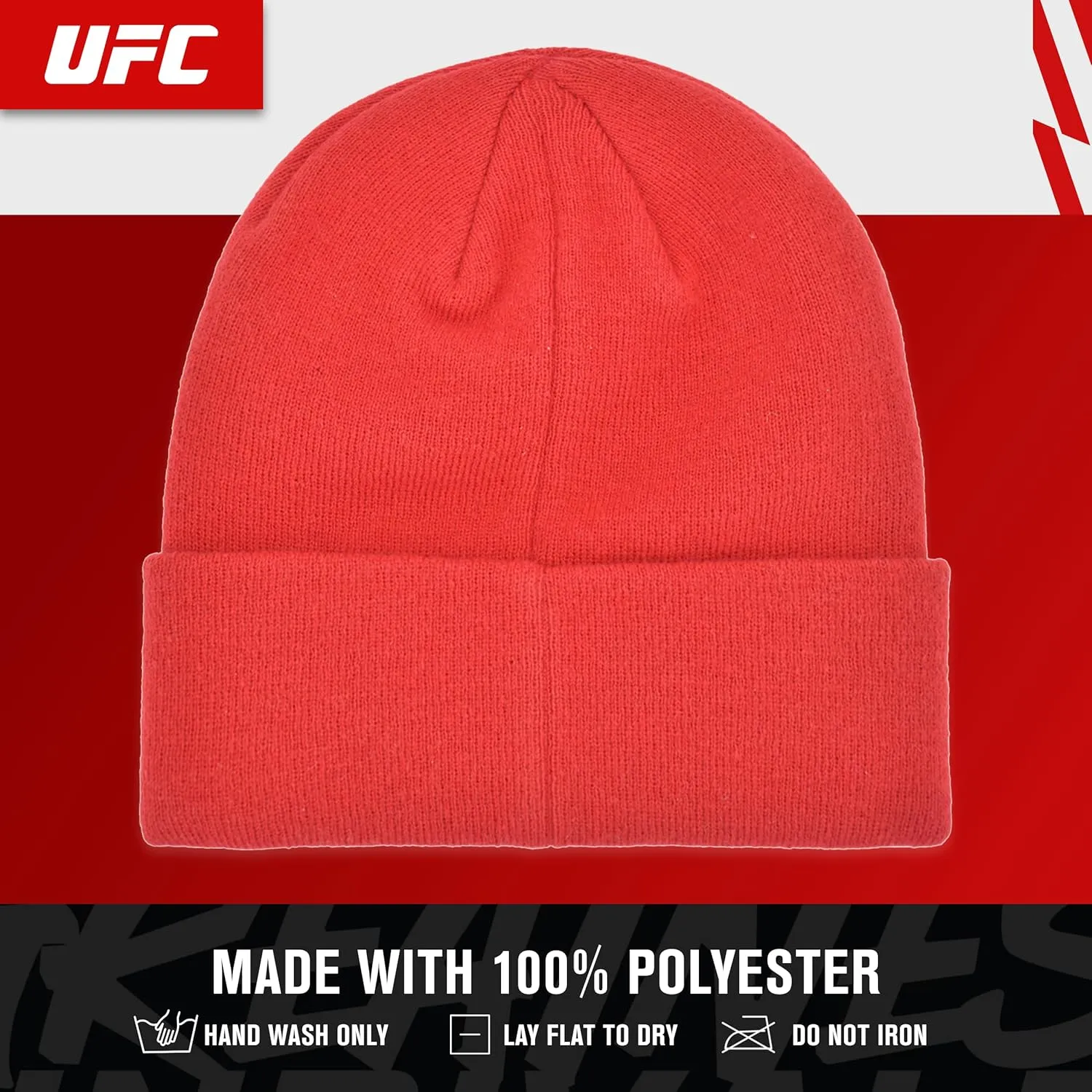 Concept One UFC Beanie Hat, Cuffed Winter Knit Cap with Logo