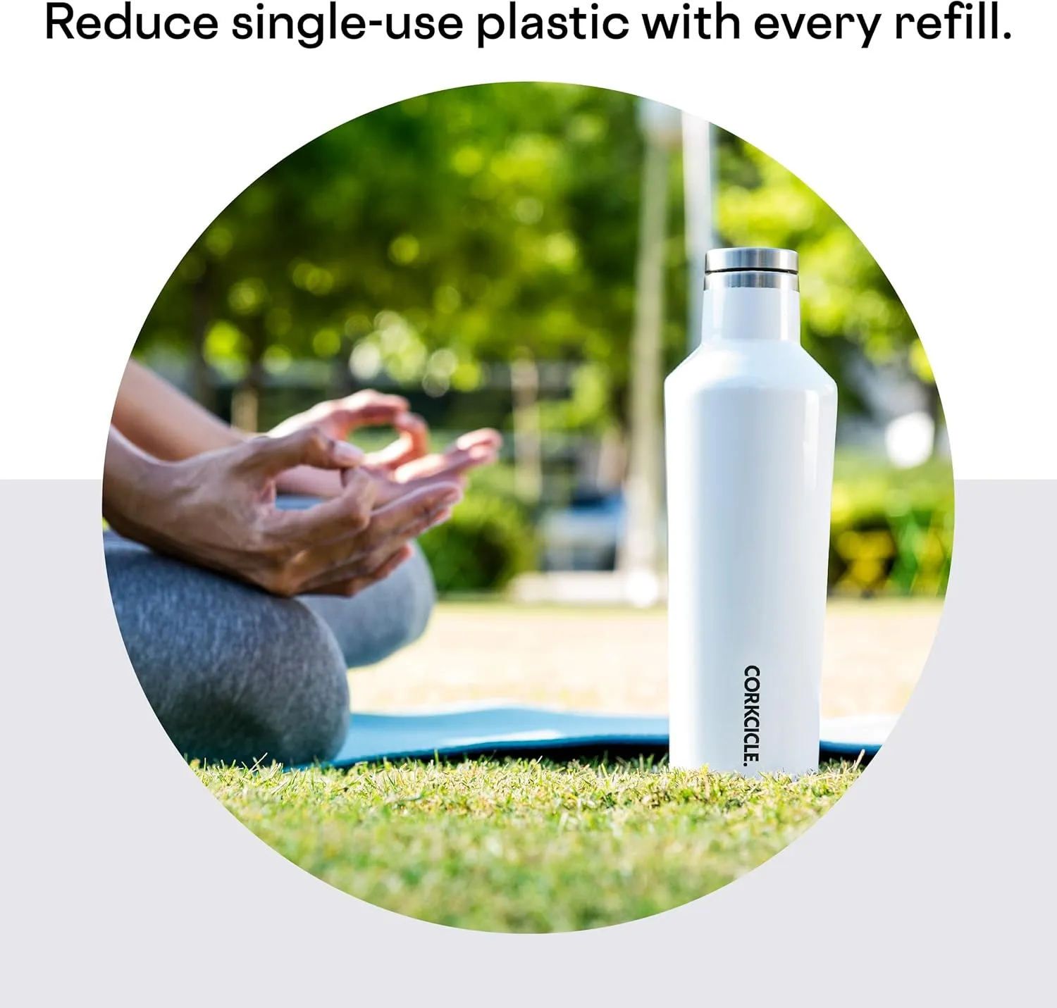 Corkcicle Classic Canteen Insulated Tumbler, Gloss White, 25 oz – Reusable Water Bottle Keeps Beverages Cold for 25 Hours & Hot 12 Hours – Cupholder Friendly Tumbler with Screw-On Cap