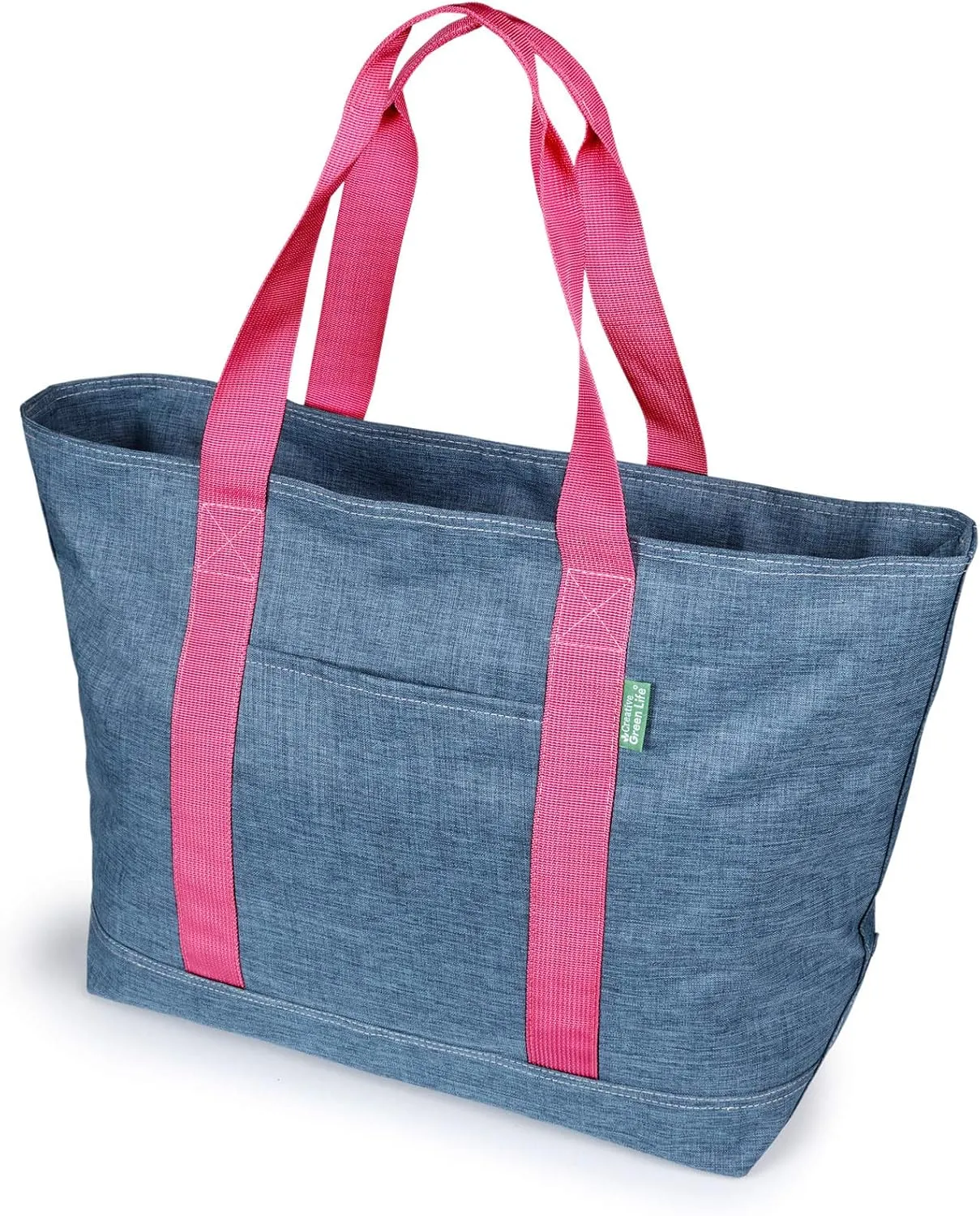 Creative Green Life Stylish Tote Bag for Women & Men - A Foldable Extra Large Tote Bag with Zipper You’ll Love for Years