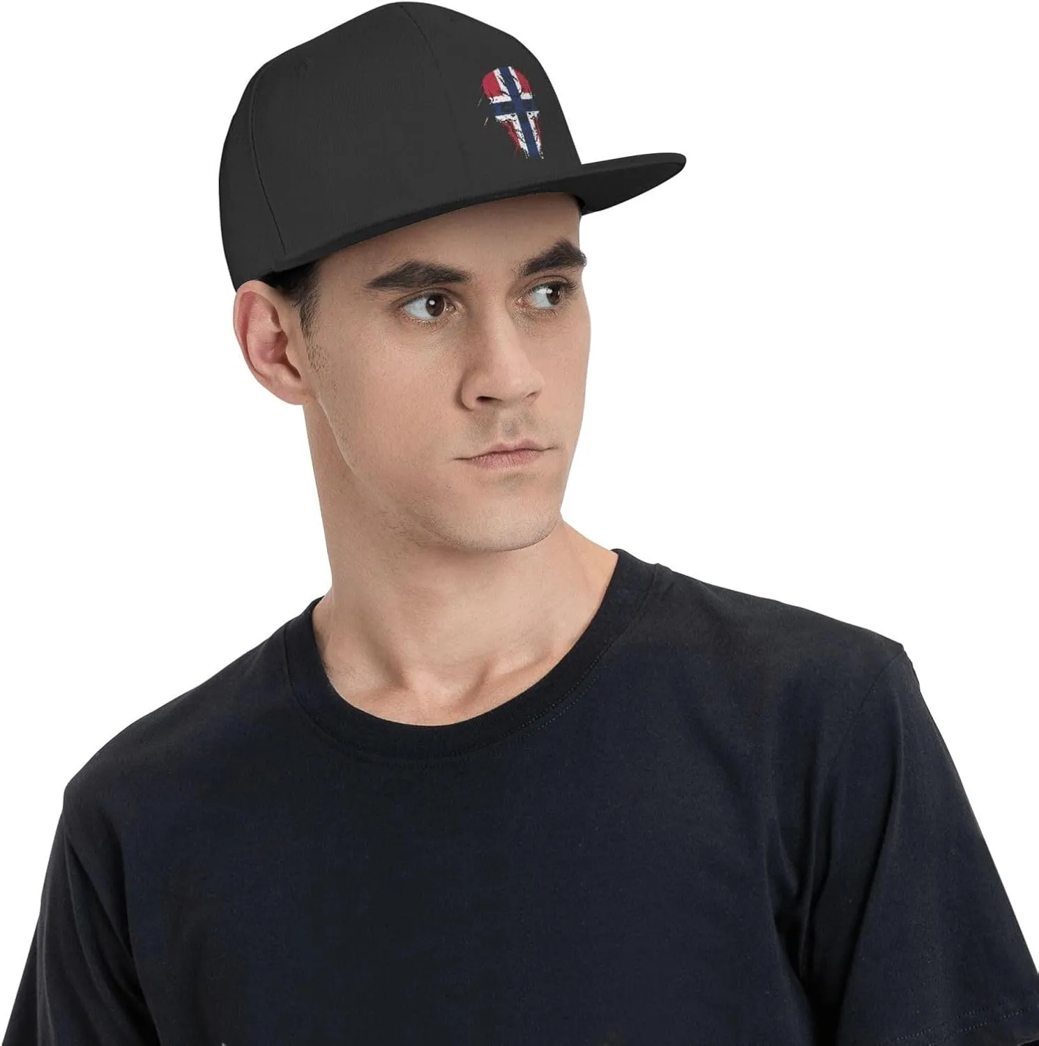 Creative Norway Patriot Skull National Flag Snapback Hats for Men Women Baseball Cap Flat Bill Brim Hat